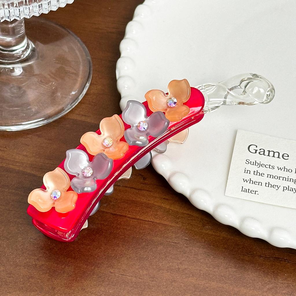 Dowe Fashionable Acetate Hair Claw Clip With Sparkling Rhinestones For Effortless Style