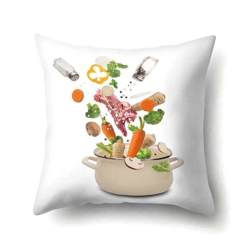

Наволочка для приготовления пищи, мультяшный узор, поясничная подушка, диванная подушка 40x40cm