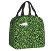 Borse Termiche Pranzo con Stampa Leopardo per Donne Pelle Animale Riutilizzabile Cooler Termico Cibo Pranzo Scatola Pranzo Lavoro Scuola Viaggio