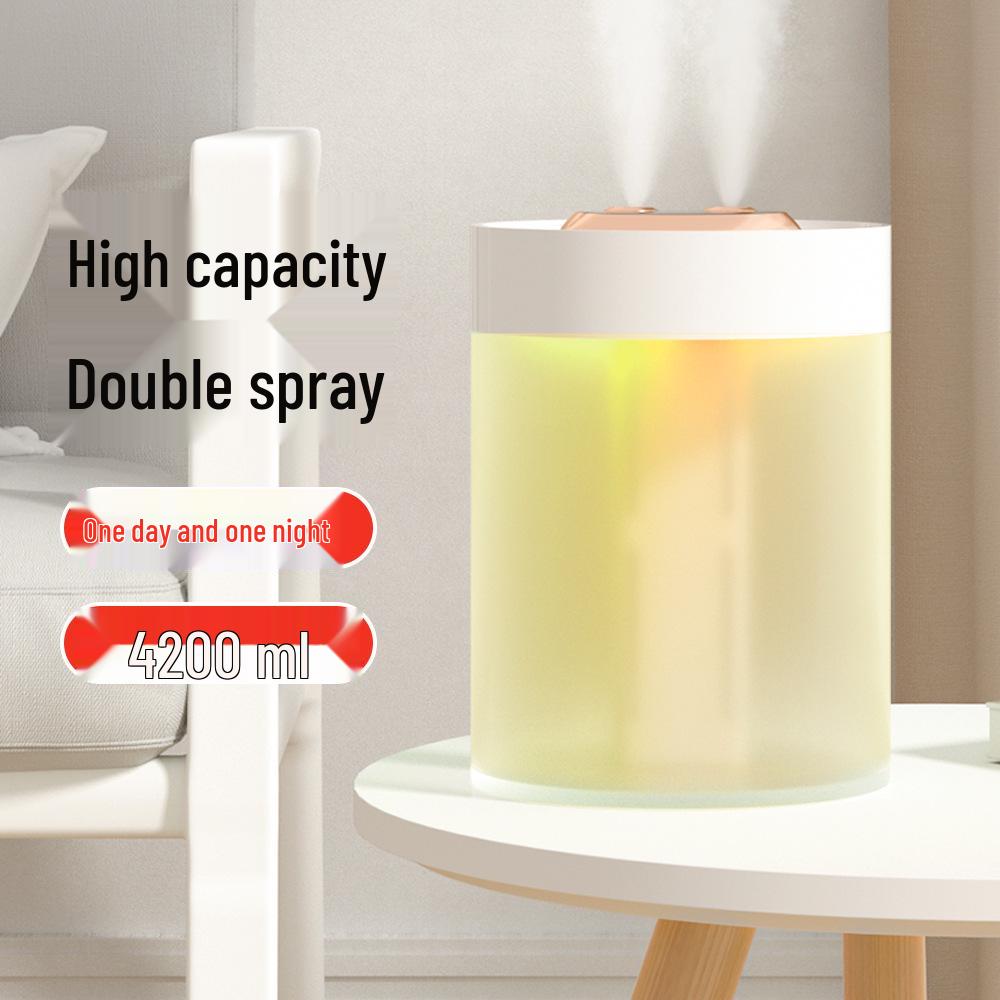 Transparent Round High-Capacity Silent Desktop Humidifier