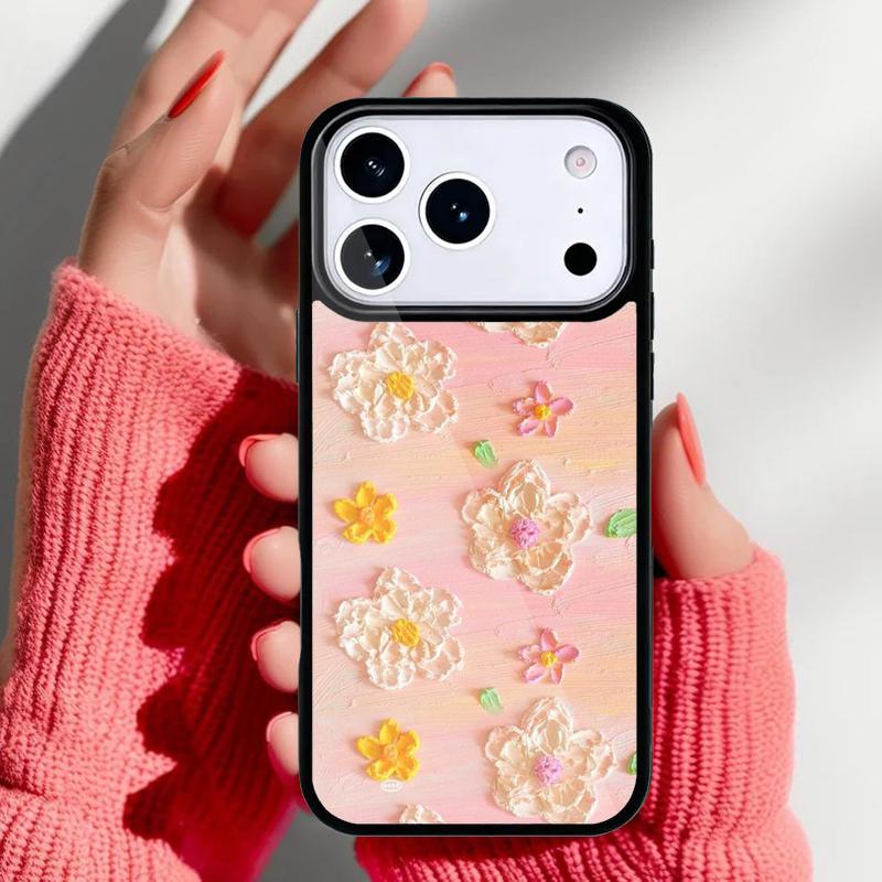 Retro Oil Painting Phone Case for iPhone 17 Air 16e 15 14 13 Pro Max Back Cover for 12 11 Pro Coque