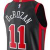 Nike X NBA DeRozan Bulls 23-24 City Edition AU Player Version Embroidered Basketball Jersey Men Jersey Black DX8754-010