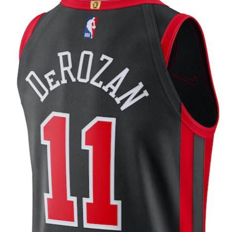 Nike X NBA DeRozan Bulls 23-24 City Edition AU Player Version Embroidered Basketball Jersey Men Jersey Black DX8754-010