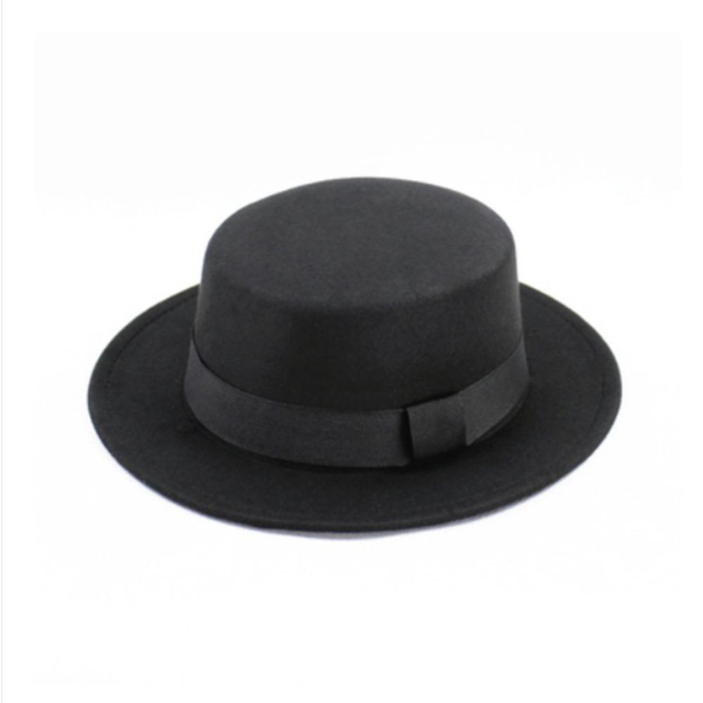 Solid Color Women Fedora Hats Felt Men Jazz Hat Fashion Elegant Bowler