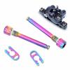 4PCS Mountain Bike Disc Brake Clip Thread Pin Ti Alloy CNC Machining Disc Brake Clip Fixing Screw Fo