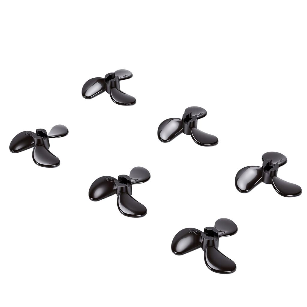 6pcs RC Boat Propeller 36mm Diameter 4mm Hole Diameter 3 Fan Leaves Remote Control Boat Propeller Black RC Boat