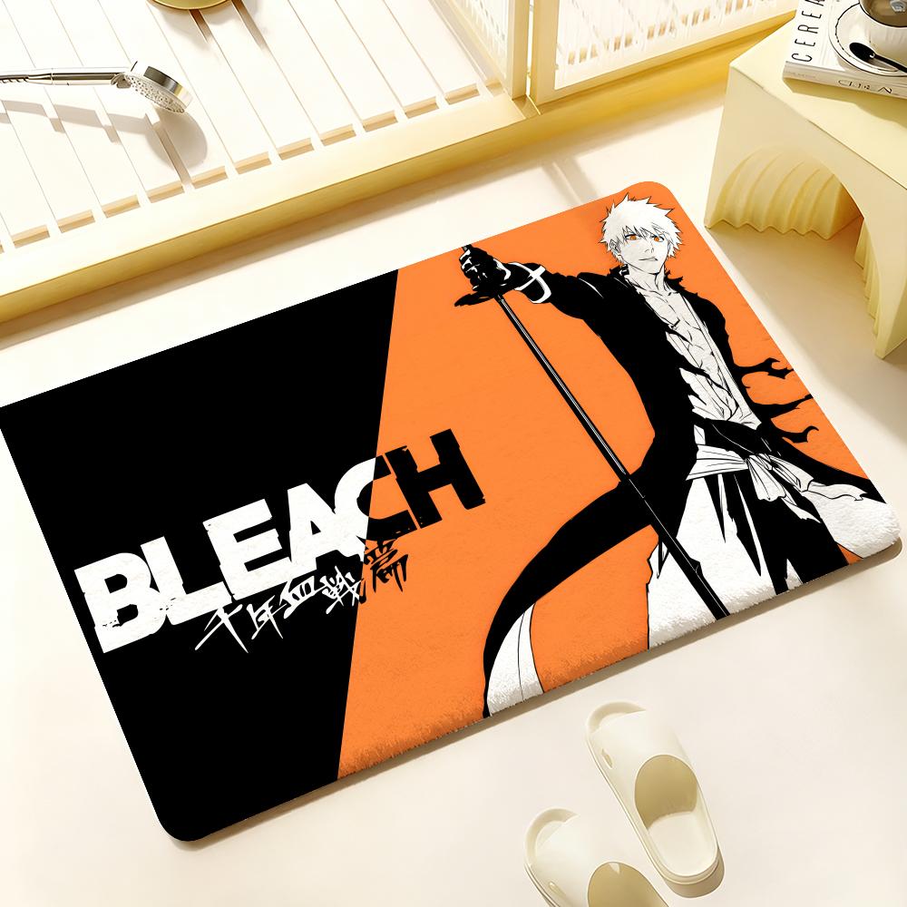Hot Anime B Bleach Floor Mat Cozy Flannel Soft Thick Non Slip Mat For Living Room Bedroom Kitchen Decor Rugs