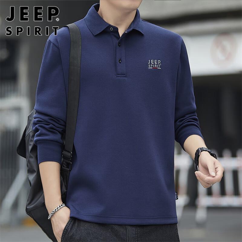 JEEP SPIRIT Men s Long Sleeve Polo Shirt XL