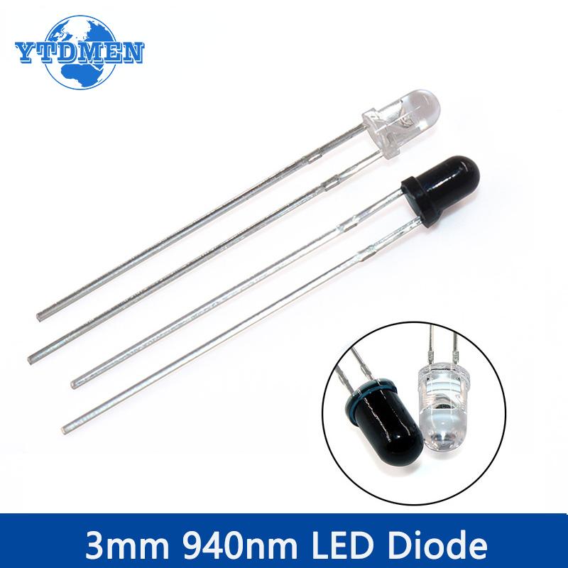 20 Stück/Set 3mm 5mm 940nm LED Infrarot Emitter und IR Empfänger Diode F3 F5 LEDs Dioden, für Arduino