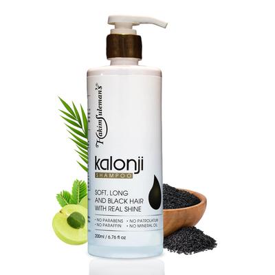 Hakim Sulemans Kalonji Shampoo mit Kalonji, Reetha, Amla, Bhringraj, Mehandi, Gwarpatha & Shikakai für die komplette Haarpflege - Sulfatfrei & Parabe