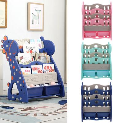 Kinder Cartoon Bücherregal Einfache Mehrschichtige Haushaltsregale Lagerregal für Zuhause Haushaltswaren Lagerregal Kinder Bücherregal