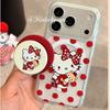 Kt Cat Is Suitable for Apple 16promax Mobile Phone Case 15plus Magnetic Suction 14 Bracket 13pro Skin Feeling 16e Creative 17