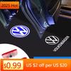 Hot 2PCS Car Door Emblem LED Light Welcome Lamp Wireless Laser Projector For Volkswagen GOLF 5 Polo Golf 6 Golf 7 Accessories