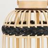 Bamboo Lantern with Handle Romantic Hanging for Table Home Farmhouse Style A