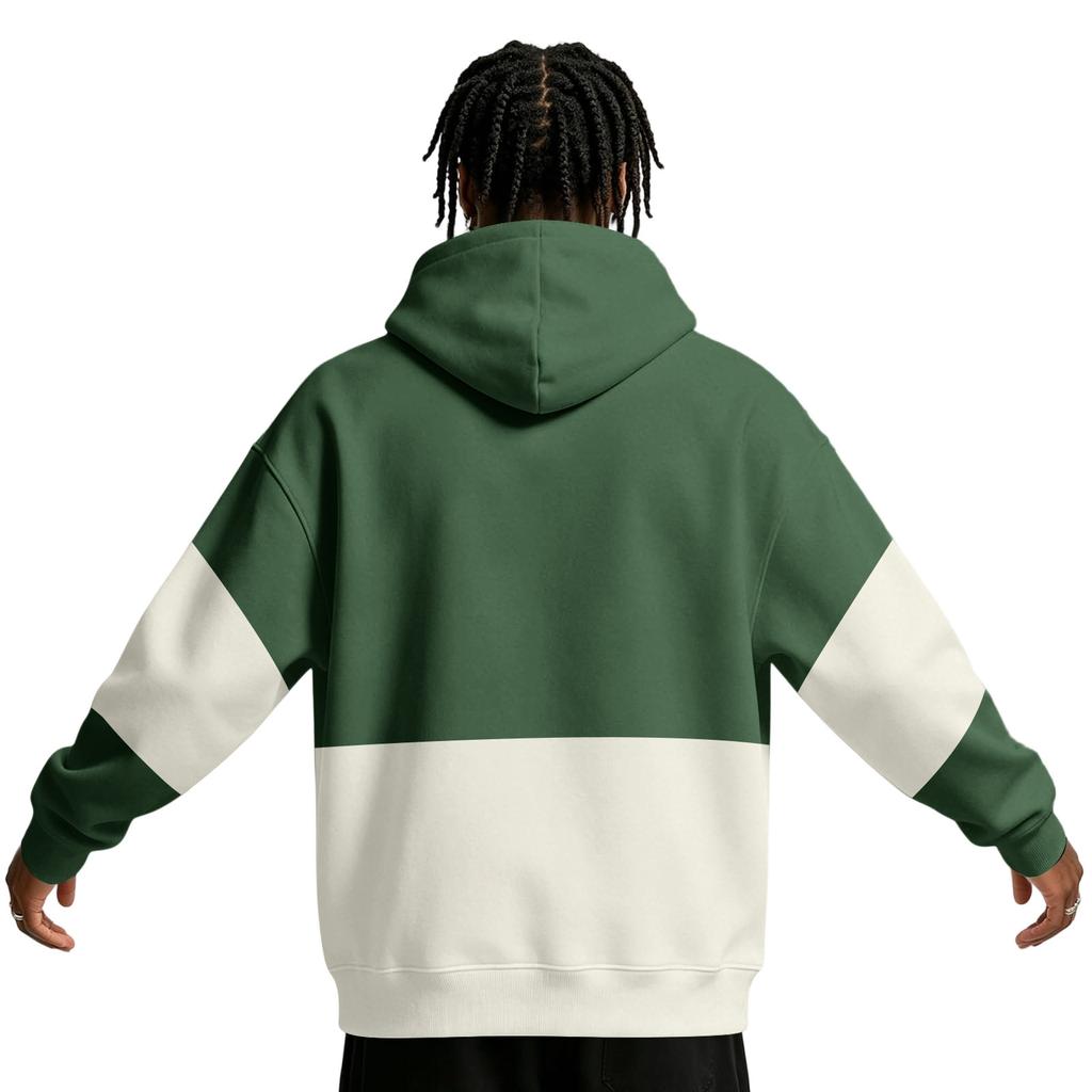Men's Colorblock Hoodie with Pocket Casual Athletic Pullover