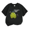 Kids Boys Girls 100% Cotton Crew Neck Short Sleeve T-Shirt, Cute Wizard Frog Print Hocus Pocus I Cannot Focus Casual Soft Breathable Tee for Daily Wea