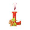 2D Christmas Ornaments, 26 Letters Flat Hanging Decorations for Holiday Decor