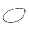 Hematite Magnetic Necklace for Stainless with String Tag [Barzaz] Women, Steel, 40cm, Black,