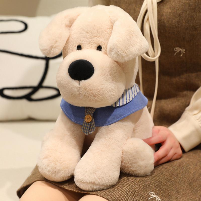 Lovely Cuddly Labrador Dogs Plush Toy Stuffed Lifelike Badger Dog Puppy Plushie For Birthday Gift