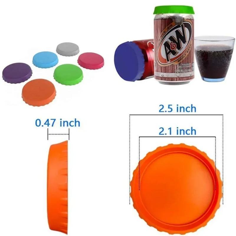 1PC Silicone Soda Can Lids Covers Beverage Can Covers Leak Proof Sealing Cap Sealing Cap Beverage Can Lids Soda Lid Protectors