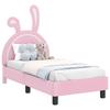Children S Bed Frame with Headboard Pink 70 X 140 Cm PU