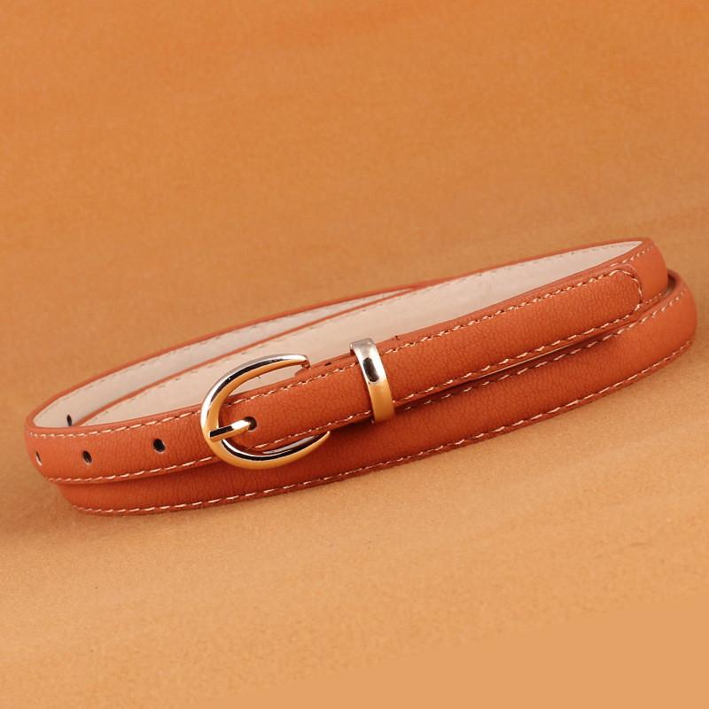Trendy Candy Womens Color Faux Leather Belt With Pin Buckle For Everyday Wear