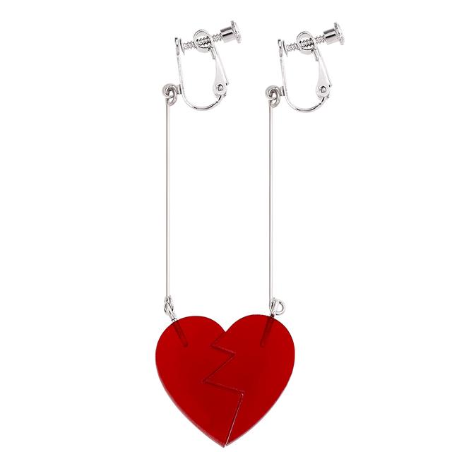 

Серьги в стиле аниме JoJos Bizarre Adventure Kakyoin Noriaki без отверстия для уха Пьер Польнарефф, длинные серьги в форме сердца для женщин и мужчин, ювелирные изделия