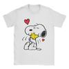Snoopys Lots Of Love T Shirts Unisexs Cotton Fashion Tshirts Crew Neck Tees Short Sleeve Tops Big Size