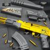 Children's AK47 Toy Gun: Soft Bullet Manual Bolt Action with Ejecting Shells
