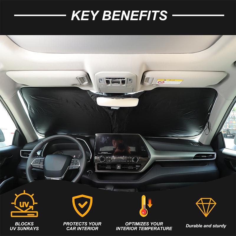 For Toyota Highlander 2022+ Car Styling Nano-Insulat Windshield Sunshade Front Window Sun Shade Visor Auto Accessories