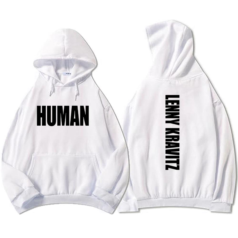 Human Lenny Kravitz Printing Hoodies Winter Fleece Long Sleeve Hooded Sweatshirt Men Women Clothes Graphic Print Hoody