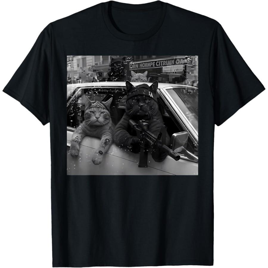 PiWine Funny Gangster Cats Street Vintage Cat Gang Meme Humor T-Shirt S разноцветный