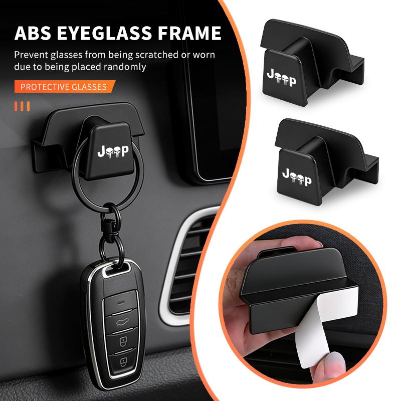 Car Sun Visor Sunglasses Holder Eyeglasses Clips Accessories For uji8 Compass Renegade Cherokee Wrangler JK Patriot Liberty tg87