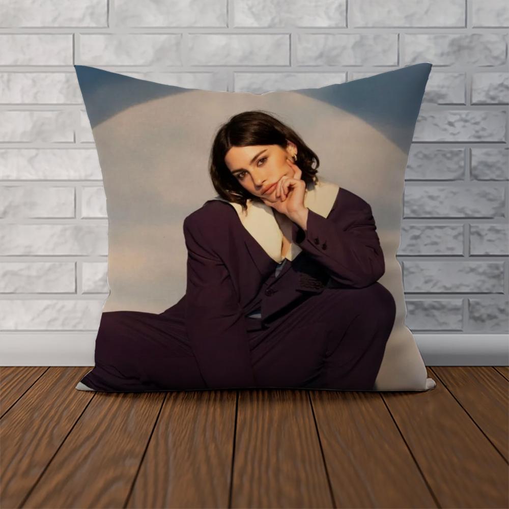 Singer GGracie Abrams Pillow Case For Car Sofa Decorative Home Doublesided Print Plush Square Throw Pillow Cushion Cover