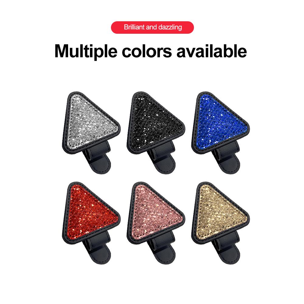 Car Sun Visor Glasses Clip Triangle Eyeglasses Clip Magnetic Sunglasses Holder Hanger Glasses Case Auto Interior Accessorie