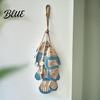 Ocean Inspired Wall Art Rustic Nautical Wooden Fish Decor Coastal Beach Style Hanging Theme Room Decorations Ornament with Fishing Net for