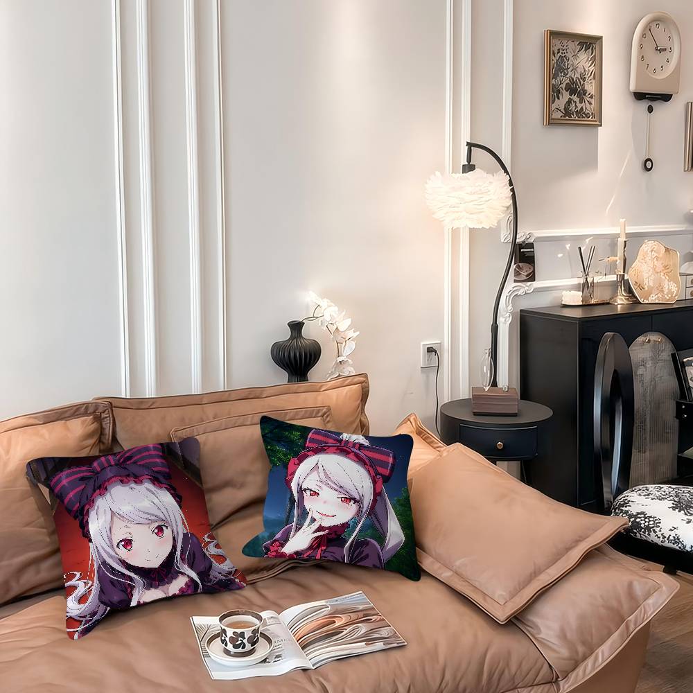 Anime S-Shalltear-Bloodfallen Cushion Cover Car Throw Pillow Case For Sofa Car Christmas Gift 40x40cm 45x45cm
