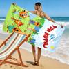 Cartoon Kid-E-Cats Print Beach Towel, Large Soft Quick Dry Towel for Beach Camping Swimming