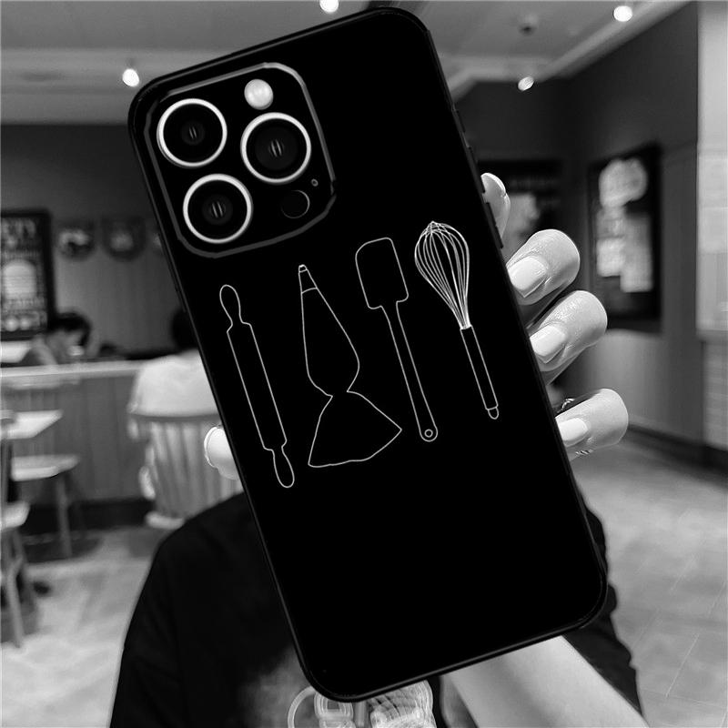 Baking Cook Chef Case For iPhone 17 16 15 14 13 12 11 Pro Max Mini Plus 16e 17 Air Bumper Cover Accessories