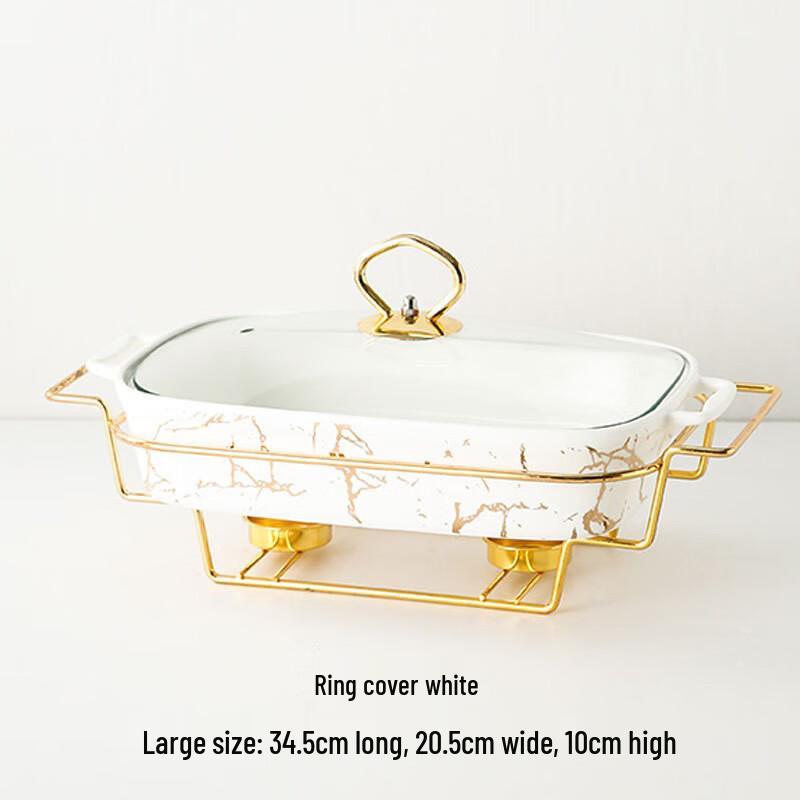 Керамическая кастрюля-запеканка Qianxing с подставкой