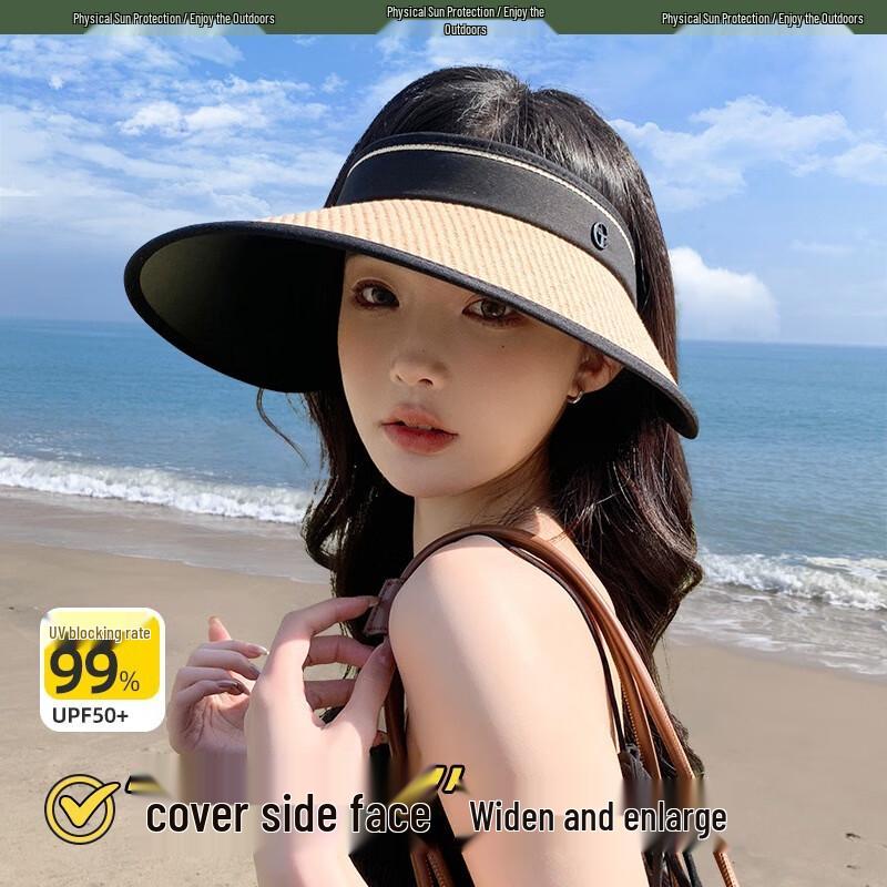 Летний складной соломенный козырек от солнца One Size