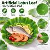 5Pcs Green Artificial Banana Leaf Mat 18/28/38cm Lotus Leaf Tray Liner  for Food Display Decoration