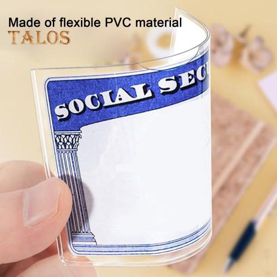 10/20 Unidades Protetores de Cartão de Segurança Social Transparentes Protetor de Cartão Medicare Resistente à Água Porta-Cartão de PVC Transparente para ID Cartão de Débito Cartão de Crédito