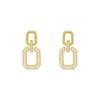 Exquisite Luxury Micro Inlaid Zircon Geometric Square Earrings for Woman 2024 Korean Fashion Zircon Party Girls Unusual Earring