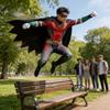 Κοστούμι Cosplay Robin DC Titans με Πολυεστερικό Ύφασμα για Role Play Anime