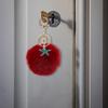 Soft Plush Starfish Keychain Accessory Durable Starfish Furry Sphere Keychain Key Chain Accessory for Fashion Lovers