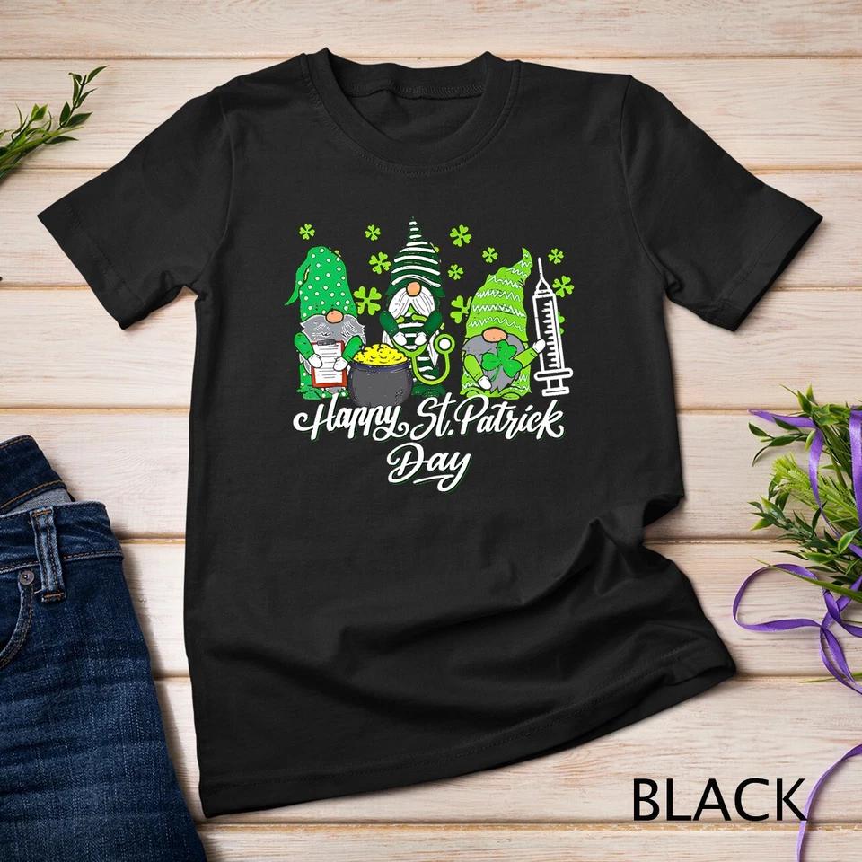 Gnome Nurses Saint Pattys Scrub Nurse St Patricks Day Women Unisex T-shirt 1 M