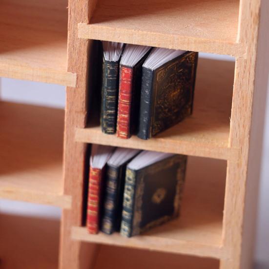 3 Pièces Maison de Poupée Livre Exquis Papier Facile à Utiliser 1:12 Livre Miniature Maison de Poupée Décoration Maison de Poupée