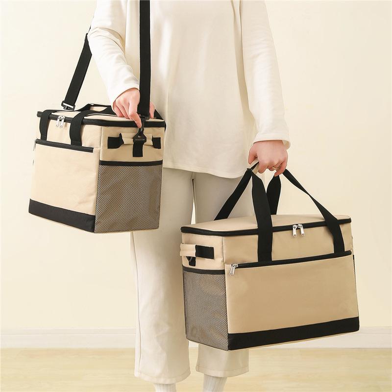 Large Capacity Collapsible Cooler Bag Insulated Picnic Lunch Bag Box Cooling Bag For Outdoor Travel Camping Bbq Family Party