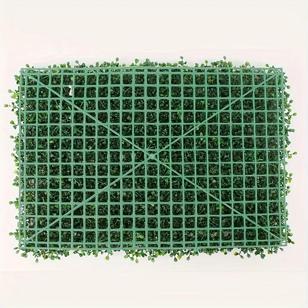 1pc/2pcs Artificial Plant Walls Foliage Hedge Grass Mat Greenery Panels Fence Home Decor Fake Plants Garden Simulated Lawn